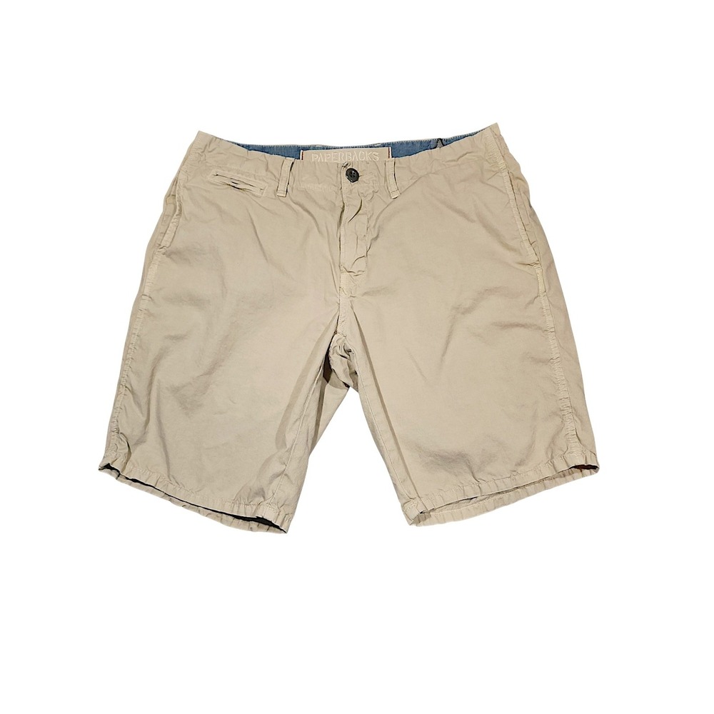 Original Paperbacks OPB 33 x10 Men 17" Chino Shorts Khaki Tan Cotton Utility